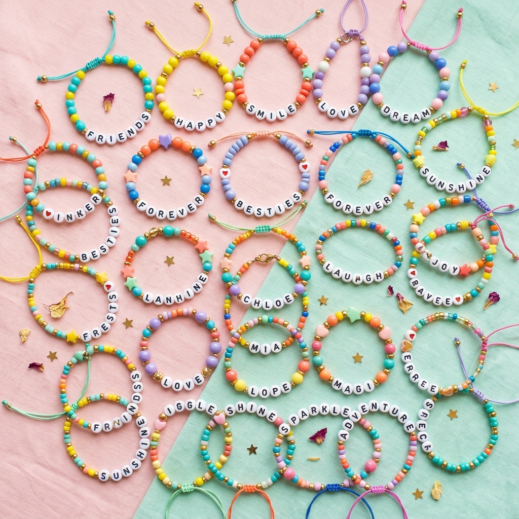 Handmade colorful beaded friendship bracelet