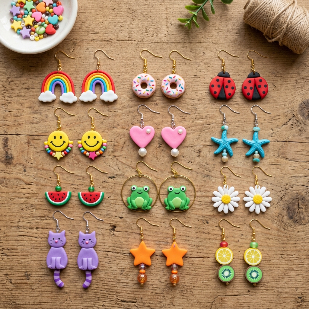 Handmade cute dangle earrings